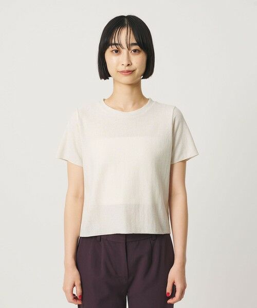 BEAUTY&YOUTH UNITED ARROWS / ビューティー&ユース ユナイテッドアローズ カットソー | コットンポリエステル ラメ ショートスリーブ カットソー | 詳細14