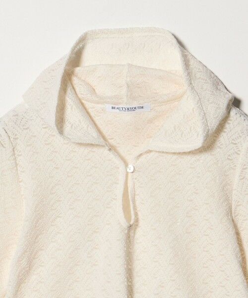 BEAUTY&YOUTH UNITED ARROWS / ビューティー&ユース ユナイテッドアローズ カットソー | レース ショートスリーブ フーディ | 詳細5