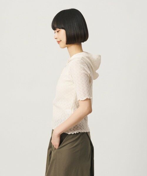 BEAUTY&YOUTH UNITED ARROWS / ビューティー&ユース ユナイテッドアローズ カットソー | レース ショートスリーブ フーディ | 詳細2