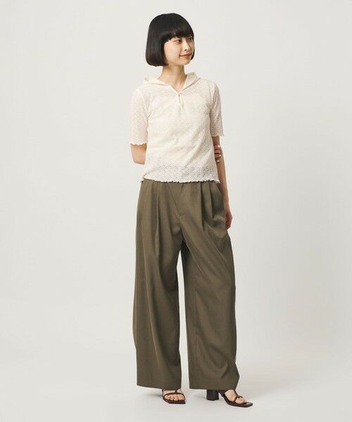 BEAUTY&YOUTH UNITED ARROWS / ビューティー&ユース ユナイテッドアローズ カットソー | レース ショートスリーブ フーディ | 詳細3