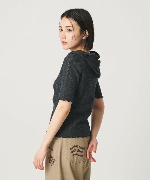BEAUTY&YOUTH UNITED ARROWS / ビューティー&ユース ユナイテッドアローズ カットソー | レース ショートスリーブ フーディ | 詳細8