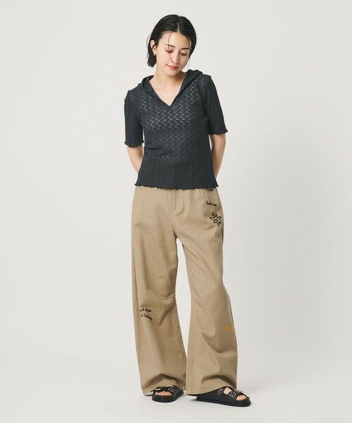 BEAUTY&YOUTH UNITED ARROWS / ビューティー&ユース ユナイテッドアローズ カットソー | レース ショートスリーブ フーディ | 詳細9