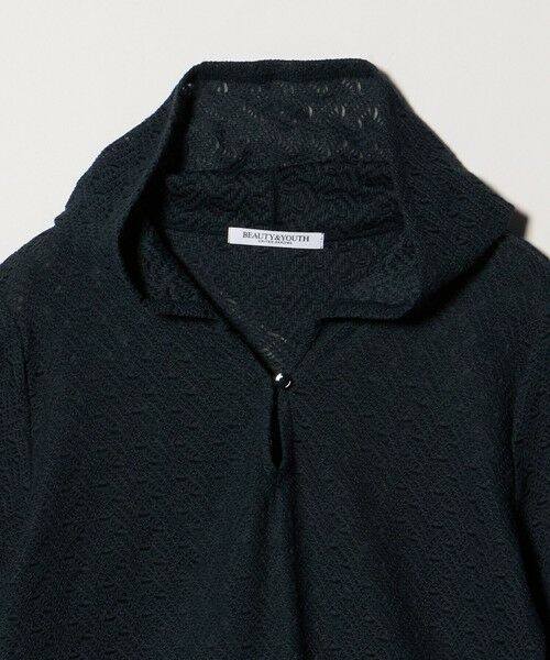 BEAUTY&YOUTH UNITED ARROWS / ビューティー&ユース ユナイテッドアローズ カットソー | レース ショートスリーブ フーディ | 詳細4