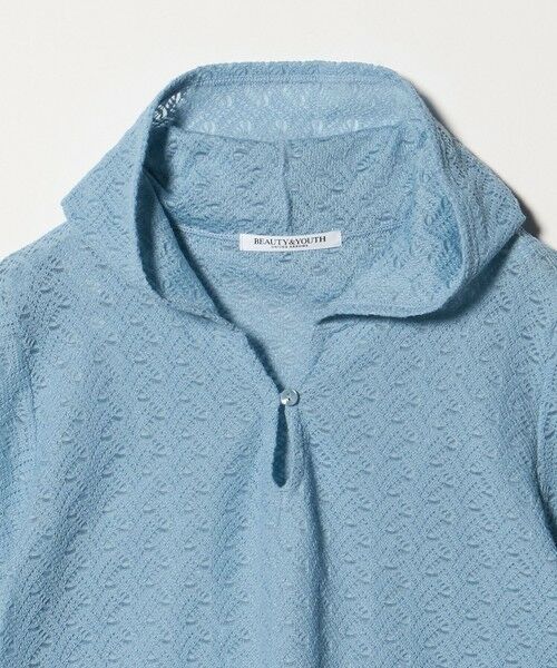BEAUTY&YOUTH UNITED ARROWS / ビューティー&ユース ユナイテッドアローズ カットソー | レース ショートスリーブ フーディ | 詳細11