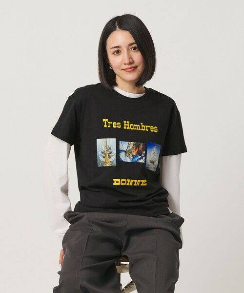 BEAUTY&YOUTH UNITED ARROWS / ビューティー&ユース ユナイテッドアローズ カットソー | ＜BONNE＞TRES HOMBRES プリントTシャツ | 詳細1