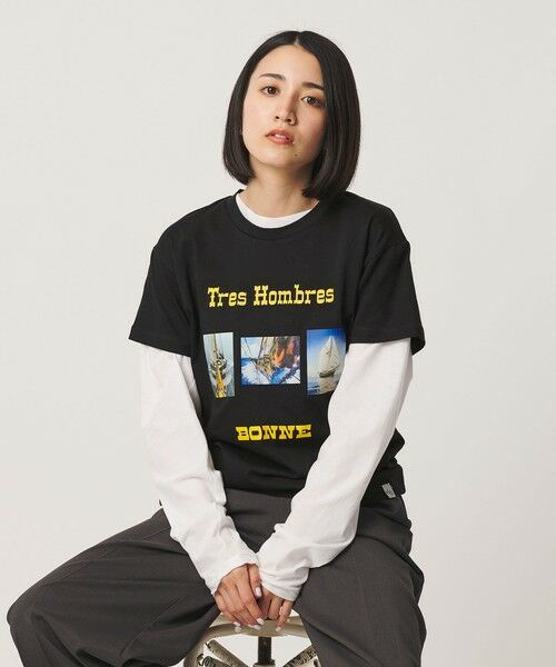 BEAUTY&YOUTH UNITED ARROWS / ビューティー&ユース ユナイテッドアローズ カットソー | ＜BONNE＞TRES HOMBRES プリントTシャツ | 詳細2
