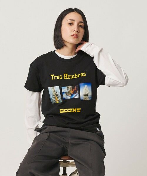 BEAUTY&YOUTH UNITED ARROWS / ビューティー&ユース ユナイテッドアローズ カットソー | ＜BONNE＞TRES HOMBRES プリントTシャツ | 詳細4
