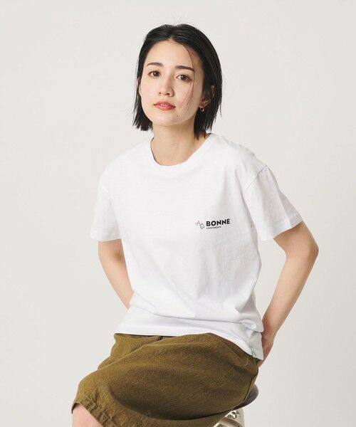 BEAUTY&YOUTH UNITED ARROWS / ビューティー&ユース ユナイテッドアローズ カットソー | 【別注】＜BONNE＞プリント Tシャツ | 詳細1