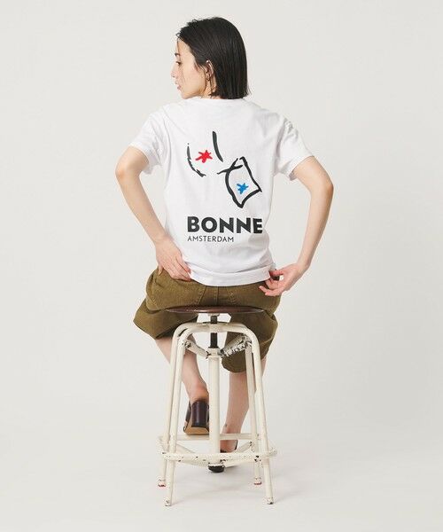 BEAUTY&YOUTH UNITED ARROWS / ビューティー&ユース ユナイテッドアローズ カットソー | 【別注】＜BONNE＞プリント Tシャツ | 詳細3