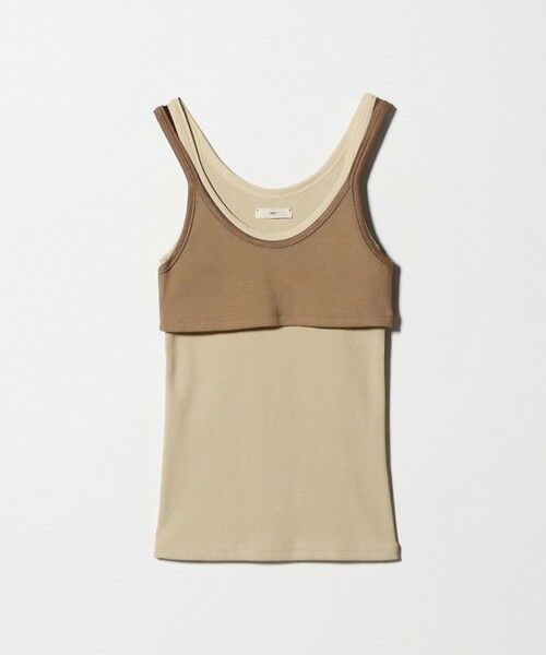 BEAUTY&YOUTH UNITED ARROWS / ビューティー&ユース ユナイテッドアローズ タンクトップ | ＜ONIT＞リブ レイヤード タンクトップ（MD.BROWN）