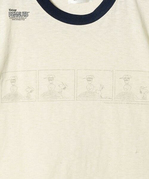 BEAUTY&YOUTH UNITED ARROWS / ビューティー&ユース ユナイテッドアローズ Tシャツ | ＜ST.JHONES 3RD CLUB＞PEANUTS リンガーTシャツ | 詳細5