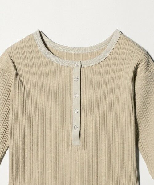 BEAUTY&YOUTH UNITED ARROWS / ビューティー&ユース ユナイテッドアローズ カットソー | 【WEB限定】ランダムリブ ヘンリーネック スナップ 5分袖Tシャツ | 詳細6