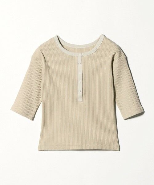 BEAUTY&YOUTH UNITED ARROWS / ビューティー&ユース ユナイテッドアローズ カットソー | 【WEB限定】ランダムリブ ヘンリーネック スナップ 5分袖Tシャツ | 詳細5
