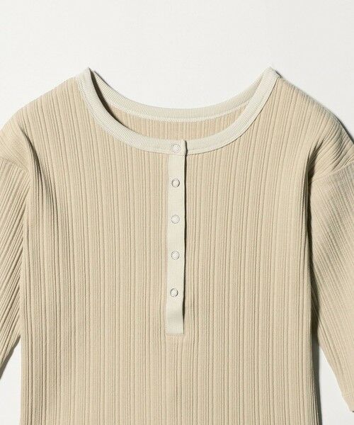 BEAUTY&YOUTH UNITED ARROWS / ビューティー&ユース ユナイテッドアローズ カットソー | 【WEB限定】ランダムリブ ヘンリーネック スナップ 5分袖Tシャツ | 詳細6