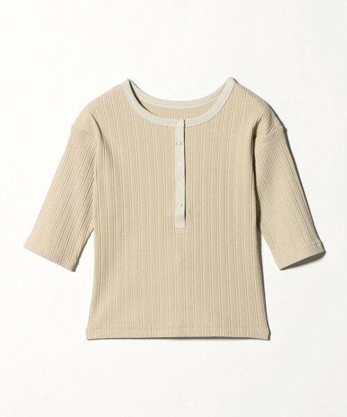 BEAUTY&YOUTH UNITED ARROWS / ビューティー&ユース ユナイテッドアローズ カットソー | 【WEB限定】ランダムリブ ヘンリーネック スナップ 5分袖Tシャツ | 詳細5