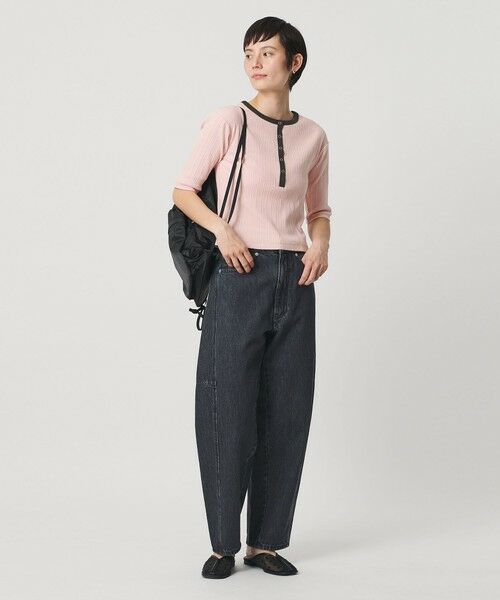 BEAUTY&YOUTH UNITED ARROWS / ビューティー&ユース ユナイテッドアローズ カットソー | 【WEB限定】ランダムリブ ヘンリーネック スナップ 5分袖Tシャツ | 詳細10