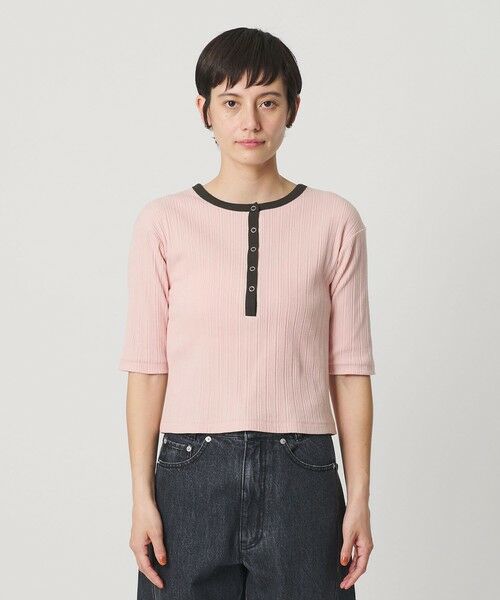 BEAUTY&YOUTH UNITED ARROWS / ビューティー&ユース ユナイテッドアローズ カットソー | 【WEB限定】ランダムリブ ヘンリーネック スナップ 5分袖Tシャツ | 詳細11