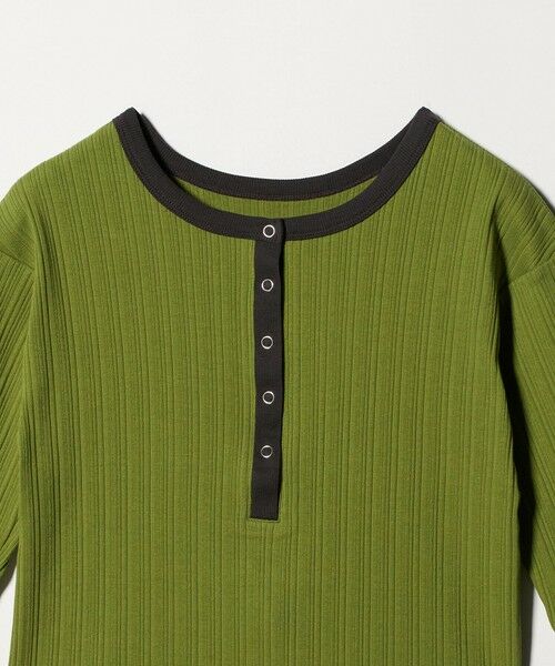 BEAUTY&YOUTH UNITED ARROWS / ビューティー&ユース ユナイテッドアローズ カットソー | 【WEB限定】ランダムリブ ヘンリーネック スナップ 5分袖Tシャツ | 詳細20