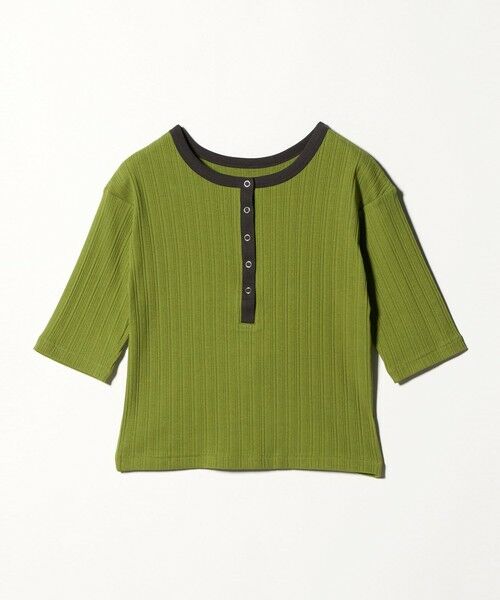 BEAUTY&YOUTH UNITED ARROWS / ビューティー&ユース ユナイテッドアローズ カットソー | 【WEB限定】ランダムリブ ヘンリーネック スナップ 5分袖Tシャツ | 詳細22