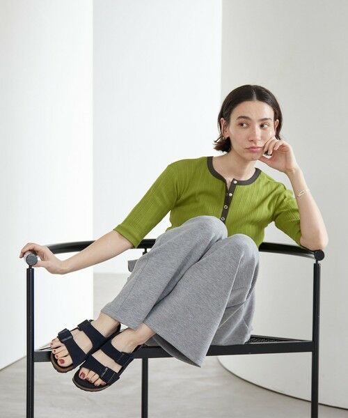 BEAUTY&YOUTH UNITED ARROWS / ビューティー&ユース ユナイテッドアローズ カットソー | 【WEB限定】ランダムリブ ヘンリーネック スナップ 5分袖Tシャツ | 詳細18