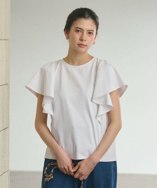 BEAUTY&YOUTH UNITED ARROWS / ビューティー&ユース ユナイテッドアローズ カットソー | 【WEB限定】ラッフル フリルスリーブプルオーバー 遮熱 吸水速乾 | 詳細1