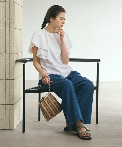 BEAUTY&YOUTH UNITED ARROWS / ビューティー&ユース ユナイテッドアローズ カットソー | 【WEB限定】ラッフル フリルスリーブプルオーバー 遮熱 吸水速乾 | 詳細3