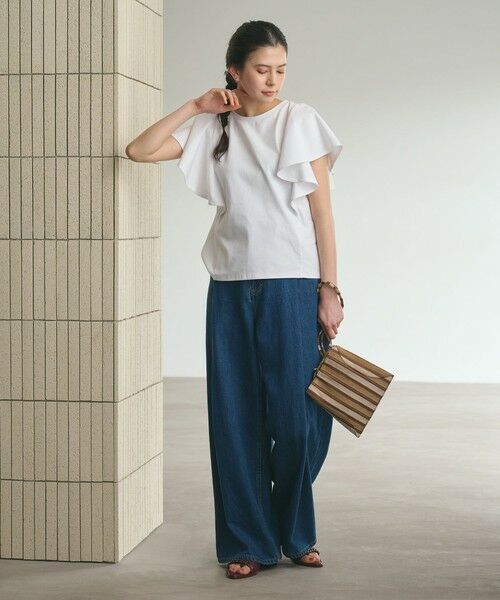 BEAUTY&YOUTH UNITED ARROWS / ビューティー&ユース ユナイテッドアローズ カットソー | 【WEB限定】ラッフル フリルスリーブプルオーバー 遮熱 吸水速乾 | 詳細4