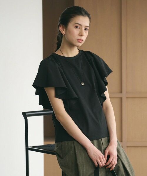 BEAUTY&YOUTH UNITED ARROWS / ビューティー&ユース ユナイテッドアローズ カットソー | 【WEB限定】ラッフル フリルスリーブプルオーバー 遮熱 吸水速乾 | 詳細7