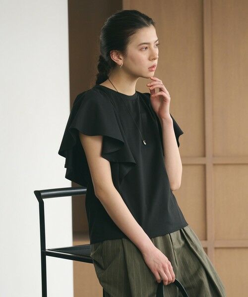 BEAUTY&YOUTH UNITED ARROWS / ビューティー&ユース ユナイテッドアローズ カットソー | 【WEB限定】ラッフル フリルスリーブプルオーバー 遮熱 吸水速乾 | 詳細8