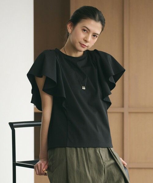 BEAUTY&YOUTH UNITED ARROWS / ビューティー&ユース ユナイテッドアローズ カットソー | 【WEB限定】ラッフル フリルスリーブプルオーバー 遮熱 吸水速乾 | 詳細9