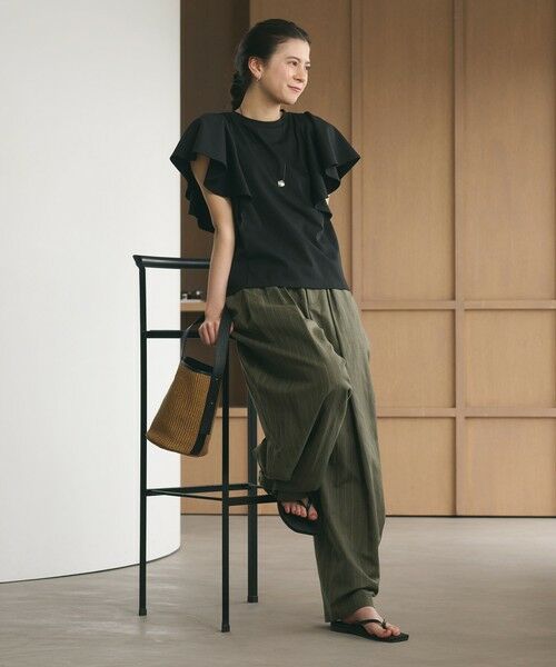 BEAUTY&YOUTH UNITED ARROWS / ビューティー&ユース ユナイテッドアローズ カットソー | 【WEB限定】ラッフル フリルスリーブプルオーバー 遮熱 吸水速乾 | 詳細11
