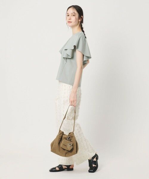 BEAUTY&YOUTH UNITED ARROWS / ビューティー&ユース ユナイテッドアローズ カットソー | 【WEB限定】ラッフル フリルスリーブプルオーバー 遮熱 吸水速乾 | 詳細21