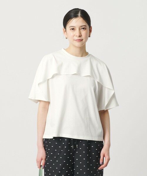 BEAUTY&YOUTH UNITED ARROWS / ビューティー&ユース ユナイテッドアローズ カットソー | 【WEB限定 Wardrobe DAILY MINIMAL】ケープフリル ショートスリーブプルオーバー UVカット 接触冷感 | 詳細1