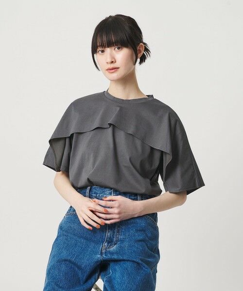BEAUTY&YOUTH UNITED ARROWS / ビューティー&ユース ユナイテッドアローズ カットソー | 【WEB限定 Wardrobe DAILY MINIMAL】ケープフリル ショートスリーブプルオーバー UVカット 接触冷感 | 詳細5