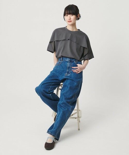 BEAUTY&YOUTH UNITED ARROWS / ビューティー&ユース ユナイテッドアローズ カットソー | 【WEB限定 Wardrobe DAILY MINIMAL】ケープフリル ショートスリーブプルオーバー UVカット 接触冷感 | 詳細7
