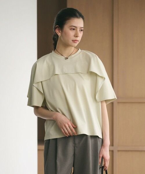 BEAUTY&YOUTH UNITED ARROWS / ビューティー&ユース ユナイテッドアローズ カットソー | 【WEB限定 Wardrobe DAILY MINIMAL】ケープフリル ショートスリーブプルオーバー UVカット 接触冷感 | 詳細15