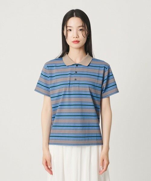 BEAUTY&YOUTH UNITED ARROWS / ビューティー&ユース ユナイテッドアローズ Tシャツ | 【WEB限定】マルチボーダー ポロカラーTシャツ | 詳細8