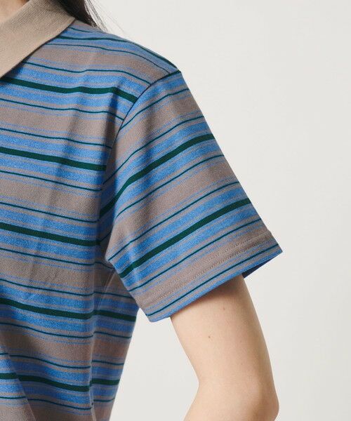 BEAUTY&YOUTH UNITED ARROWS / ビューティー&ユース ユナイテッドアローズ Tシャツ | 【WEB限定】マルチボーダー ポロカラーTシャツ | 詳細12