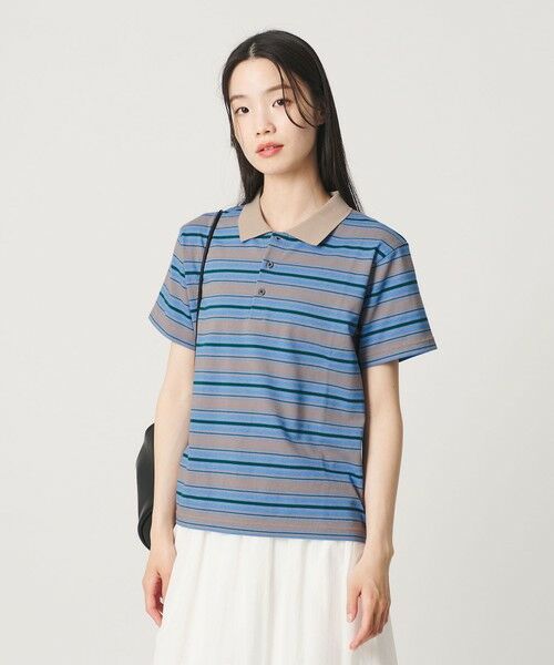 BEAUTY&YOUTH UNITED ARROWS / ビューティー&ユース ユナイテッドアローズ Tシャツ | 【WEB限定】マルチボーダー ポロカラーTシャツ | 詳細6