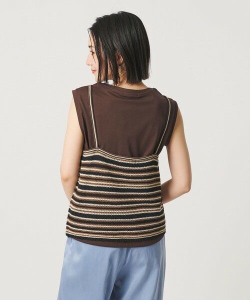 BEAUTY&YOUTH UNITED ARROWS / ビューティー&ユース ユナイテッドアローズ キャミソール・チューブトップ | コットン メッシュ ボーダー キャミソール | 詳細2