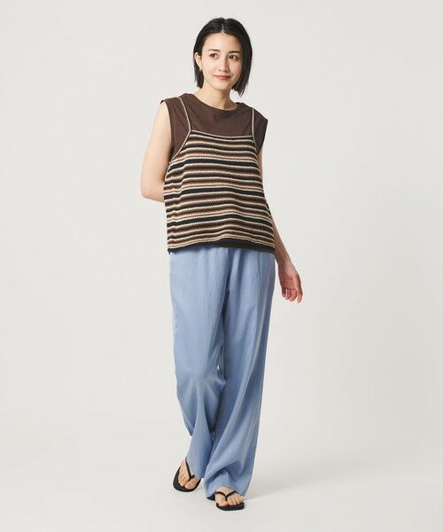 BEAUTY&YOUTH UNITED ARROWS / ビューティー&ユース ユナイテッドアローズ キャミソール・チューブトップ | コットン メッシュ ボーダー キャミソール | 詳細3
