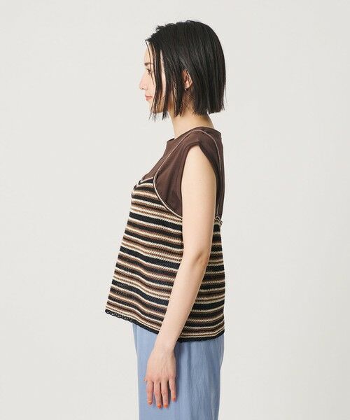 BEAUTY&YOUTH UNITED ARROWS / ビューティー&ユース ユナイテッドアローズ キャミソール・チューブトップ | コットン メッシュ ボーダー キャミソール | 詳細5