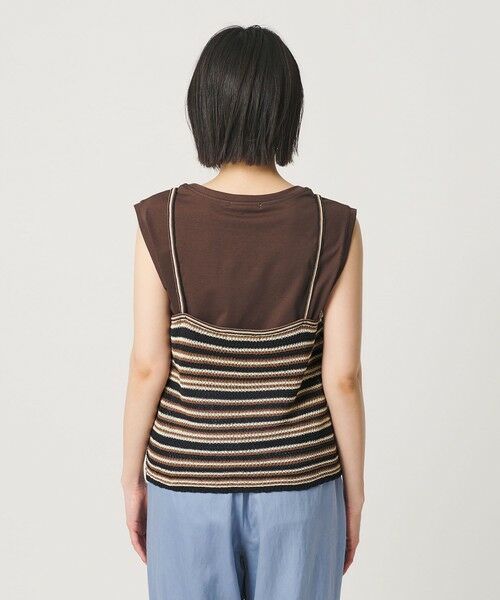 BEAUTY&YOUTH UNITED ARROWS / ビューティー&ユース ユナイテッドアローズ キャミソール・チューブトップ | コットン メッシュ ボーダー キャミソール | 詳細6