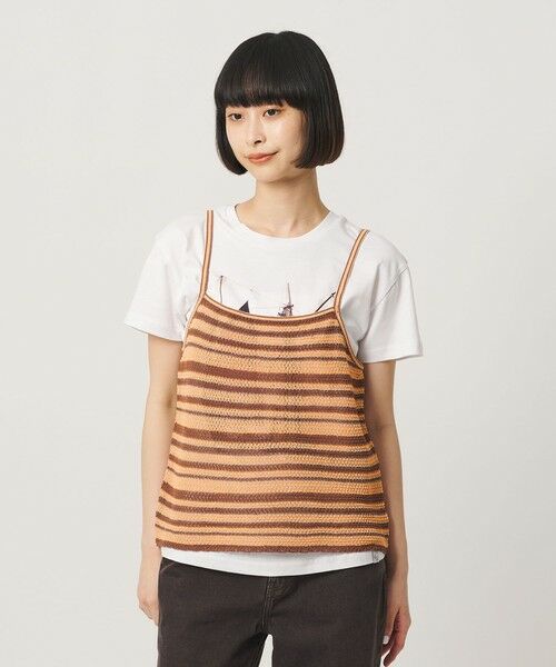 BEAUTY&YOUTH UNITED ARROWS / ビューティー&ユース ユナイテッドアローズ キャミソール・チューブトップ | コットン メッシュ ボーダー キャミソール | 詳細10