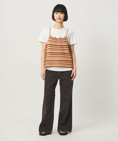 BEAUTY&YOUTH UNITED ARROWS / ビューティー&ユース ユナイテッドアローズ キャミソール・チューブトップ | コットン メッシュ ボーダー キャミソール | 詳細11