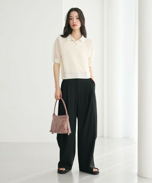 BEAUTY&YOUTH UNITED ARROWS / ビューティー&ユース ユナイテッドアローズ ニット・セーター | メッシュ ポロニット プルオーバー ウォッシャブル | 詳細5