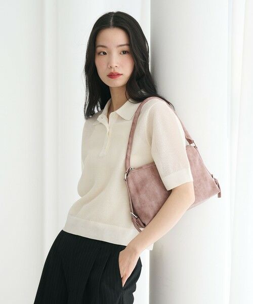 BEAUTY&YOUTH UNITED ARROWS / ビューティー&ユース ユナイテッドアローズ ニット・セーター | メッシュ ポロニット プルオーバー ウォッシャブル | 詳細1