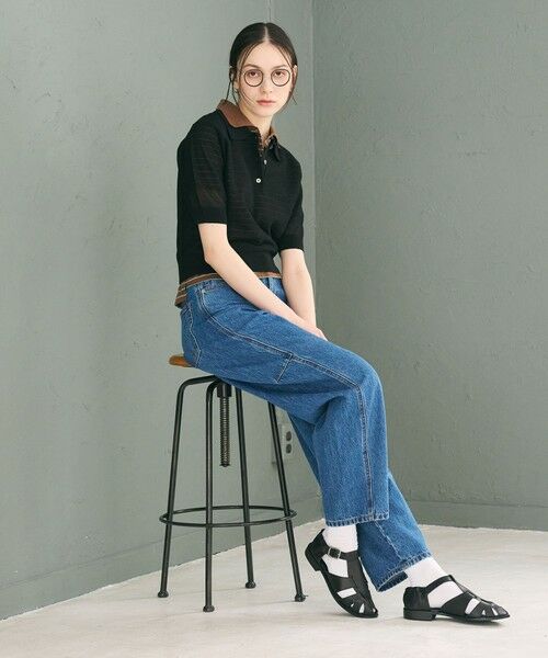 BEAUTY&YOUTH UNITED ARROWS / ビューティー&ユース ユナイテッドアローズ ニット・セーター | メッシュ ポロニット プルオーバー ウォッシャブル | 詳細13