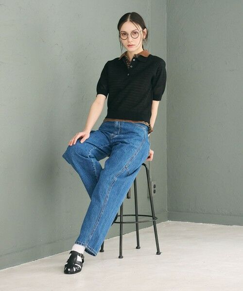 BEAUTY&YOUTH UNITED ARROWS / ビューティー&ユース ユナイテッドアローズ ニット・セーター | メッシュ ポロニット プルオーバー ウォッシャブル | 詳細14