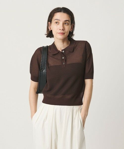 BEAUTY&YOUTH UNITED ARROWS / ビューティー&ユース ユナイテッドアローズ ニット・セーター | メッシュ ポロニット プルオーバー ウォッシャブル | 詳細16